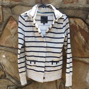 Vans Striped Hooded Sweatshirt Blazer